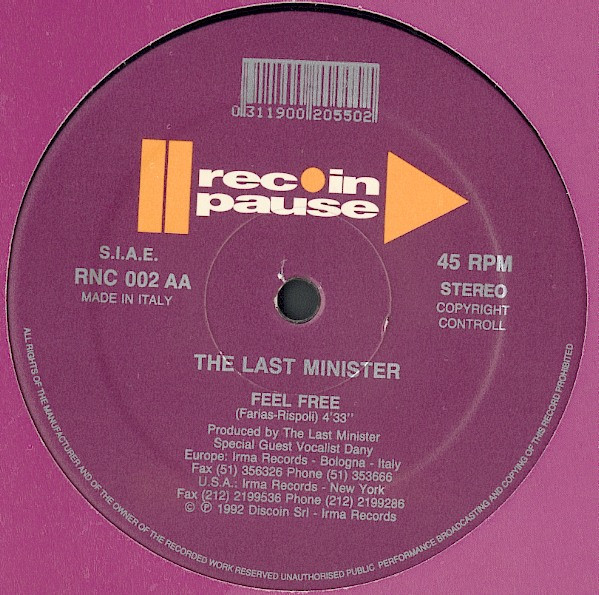 The Last Minister - Tribute To J.B. Family / Feel Free | Rec In Pause (RNC 002) - 2