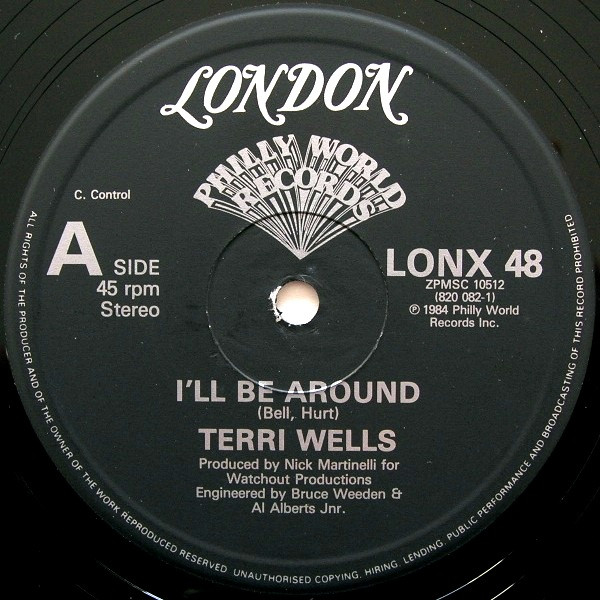 Terri Wells - I'll Be Around | London Records (LONX 48) - 2