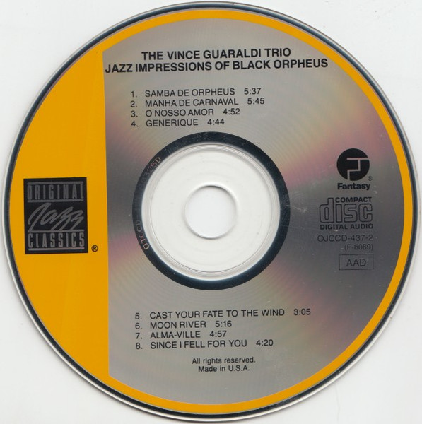 Vince Guaraldi Trio - Jazz Impressions Of Black Orpheus CD | Original Jazz Classics (OJCCD-437-2) - 3
