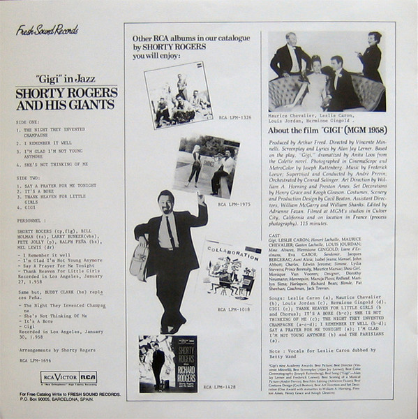 Shorty Rogers And His Giants - "Gigi" In Jazz | RCA (NL-45845) - 2 Shorty Rogers And His Giants - "Gigi" In Jazz | RCA (NL-45845) - 2