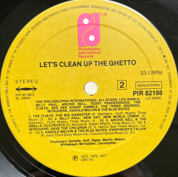 Philadelphia International All Stars - Let's Clean Up The Ghetto | Philadelphia International Records (PIR 82198) - 4 Philadelphia International All Stars - Let's Clean Up The Ghetto | Philadelphia International Records (PIR 82198) - 4