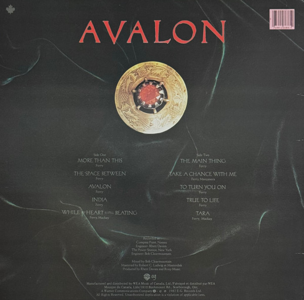 Roxy Music - Avalon | Warner Bros. Records (92 36861) - 2 Roxy Music - Avalon | Warner Bros. Records (92 36861) - 2