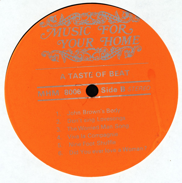 Memphis Brown Beatband - A Taste Of Beat | Music For Your Home (MHM 8006) - 4