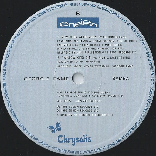 Georgie Fame - Samba | Ensign (ENYR 605) - 2
