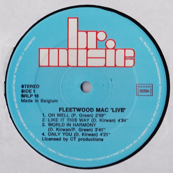 Fleetwood Mac - Live | BR Music (BR LP 16) - 2