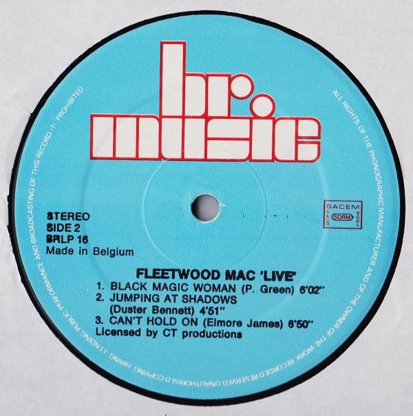 Fleetwood Mac - Live | BR Music (BR LP 16) - 3