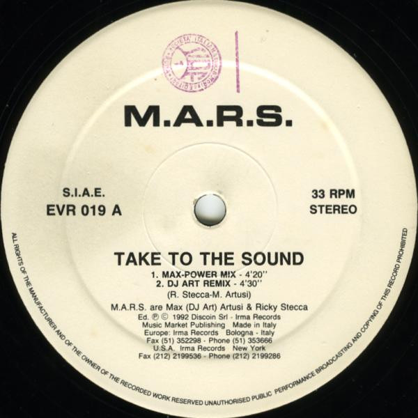 M.A.R.S. - Take To The Sound | Èviva Records (EVR 019)