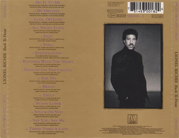 Lionel Richie - Back To Front | Motown (530 018-2) - 2 Lionel Richie - Back To Front | Motown (530 018-2) - 2