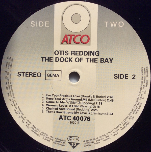 Otis Redding - The Dock Of The Bay | ATCO Records (40 076) - 4