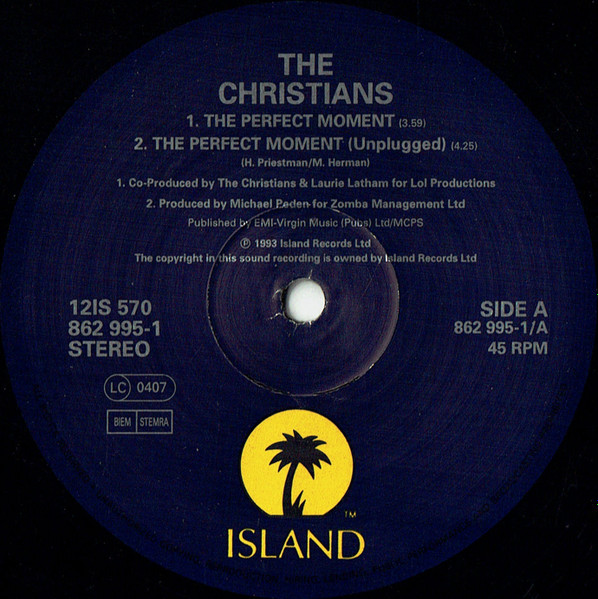 The Christians - The Perfect Moment | Island Records (12IS 570) - 3