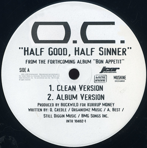 O.C. - Half Good, Half Sinner | JCOR Entertainment (INTR 10402-1) - 2 O.C. - Half Good, Half Sinner | JCOR Entertainment (INTR 10402-1) - 2
