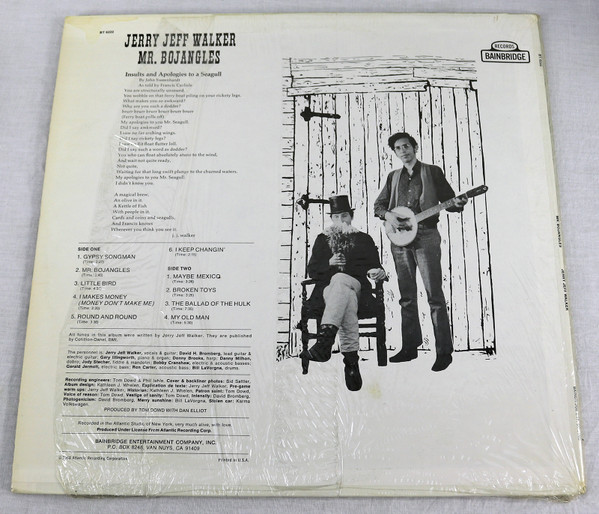 Jerry Jeff Walker - Mr. Bojangles | Bainbridge Records (BT-6222) - 2
