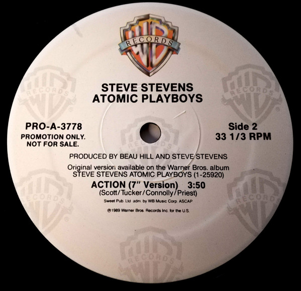 Steve Stevens - Action (Remix) | Warner Bros. Records (PRO-A-3778) - 2