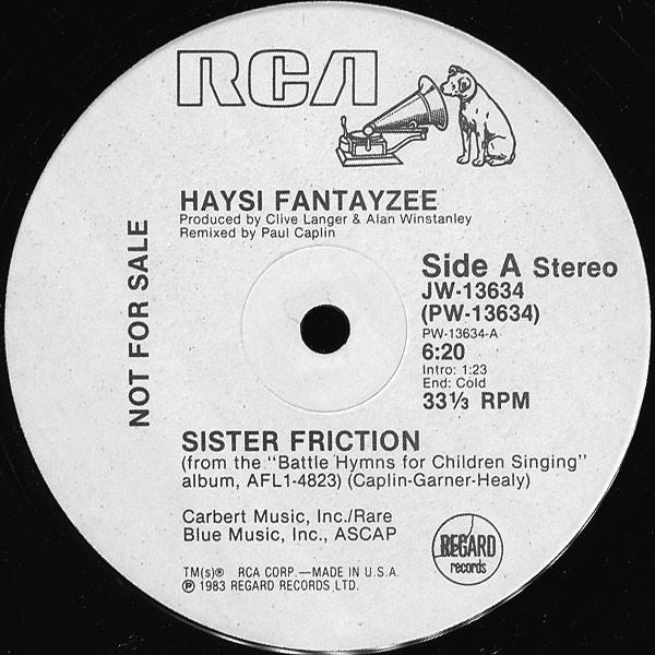 Haysi Fantayzee - Sister Friction | RCA (JW-13634) - main