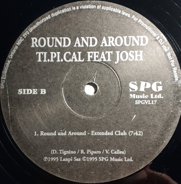 2 Dance 2 , Ti.Pi.Cal. - Feel The Rhythm / Round And Around | SPG Music Productions Ltd. (SPGVL17) - 2