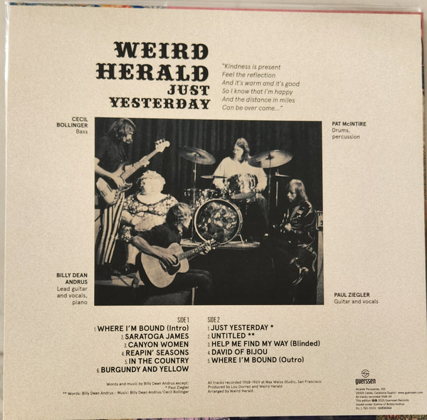 Weird Herald - Just Yesterday | Guerssen (GUESS264) - 3 Weird Herald - Just Yesterday | Guerssen (GUESS264) - 3