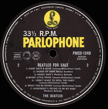 The Beatles - Beatles For Sale | Parlophone (PMCO 1240) - 4 The Beatles - Beatles For Sale | Parlophone (PMCO 1240) - 4
