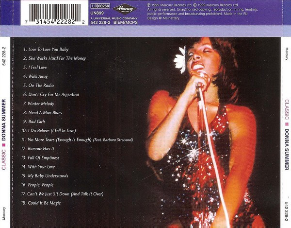 Donna Summer - Classic Donna Summer | Mercury (542 228-2) - 2