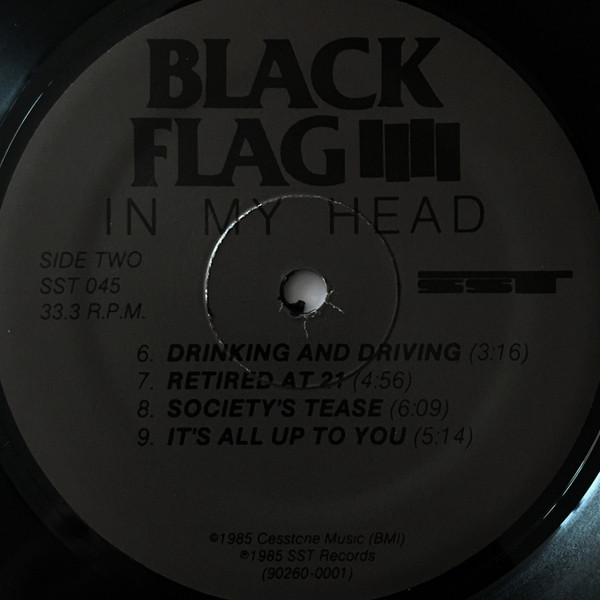 Black Flag - In My Head [Vinyl] | SST Records (SST 045) - 2