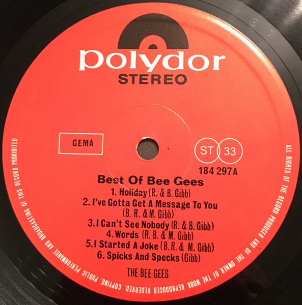 Bee Gees - Best Of Bee Gees | Polydor (184 297) - 3 Bee Gees - Best Of Bee Gees | Polydor (184 297) - 3