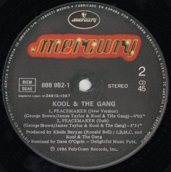 Kool & The Gang - Peacemaker | Mercury (888 982-1) - 2