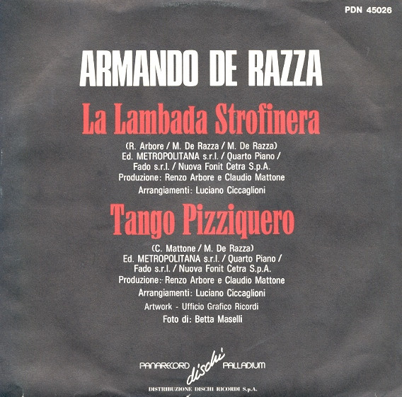 Armando De Razza - La Lambada Strofinera | Panarecord (PDN 45026) - main