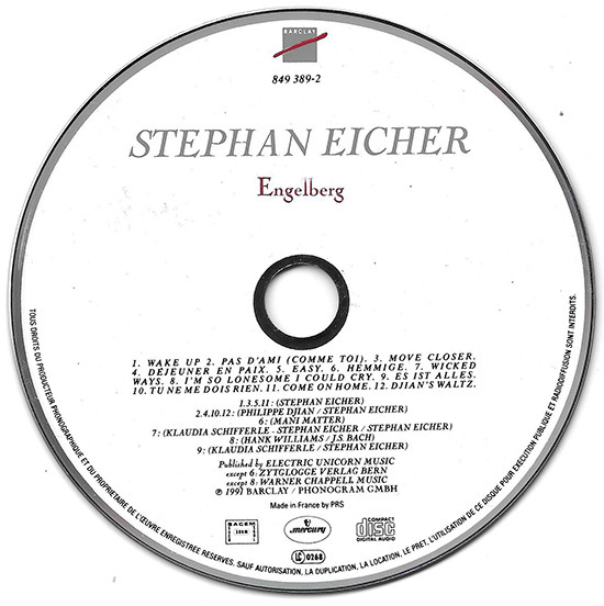 Stephan Eicher - Engelberg | Barclay (849 389-2) - 3