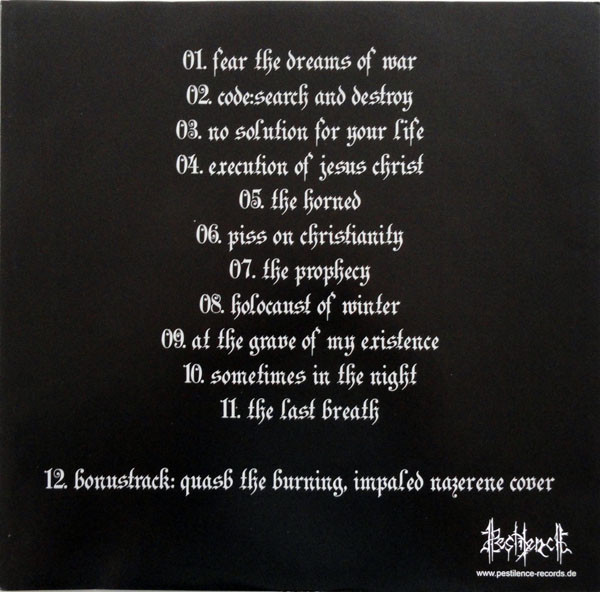Runenblut - No Solution For Your Life... Just Suicide | Pestilence Records (PEST011) - 4 Runenblut - No Solution For Your Life... Just Suicide | Pestilence Records (PEST011) - 4