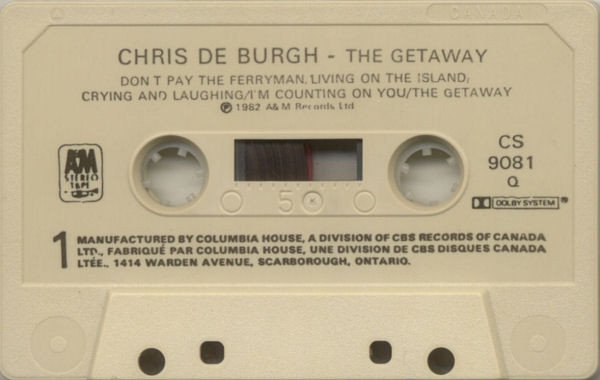 Chris de Burgh - The Getaway | A&M Records (CS 9081) - 3 Chris de Burgh - The Getaway | A&M Records (CS 9081) - 3