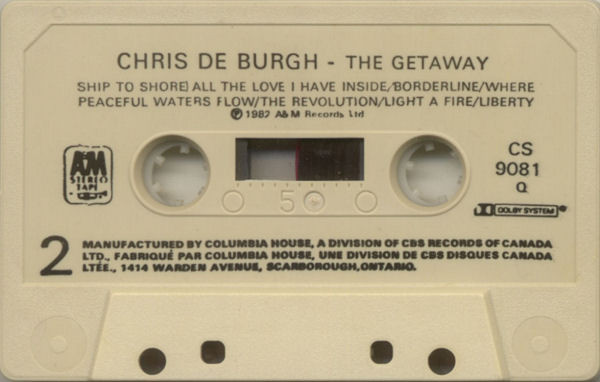 Chris de Burgh - The Getaway | A&M Records (CS 9081) - 4 Chris de Burgh - The Getaway | A&M Records (CS 9081) - 4