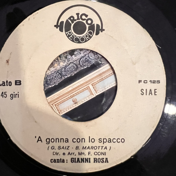 Gianni Rosa - Scacco Matto / La Gonna Con Lo Spacco | Rico Record Sound (FC 125) - 4