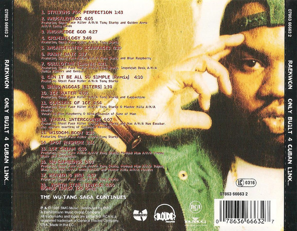 Raekwon - Only Built 4 Cuban Linx... | Loud Records (07863 66663 2) - 2