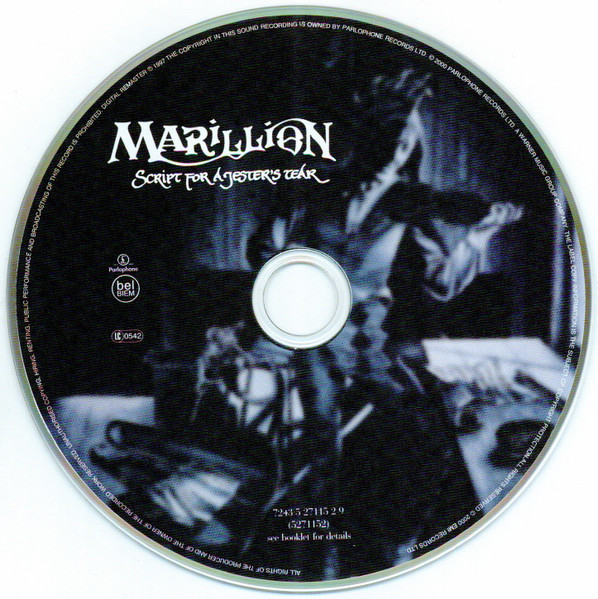 Marillion - Script For A Jester's Tear | Parlophone (7243 5 27115 2 9) - 3 Marillion - Script For A Jester's Tear | Parlophone (7243 5 27115 2 9) - 3