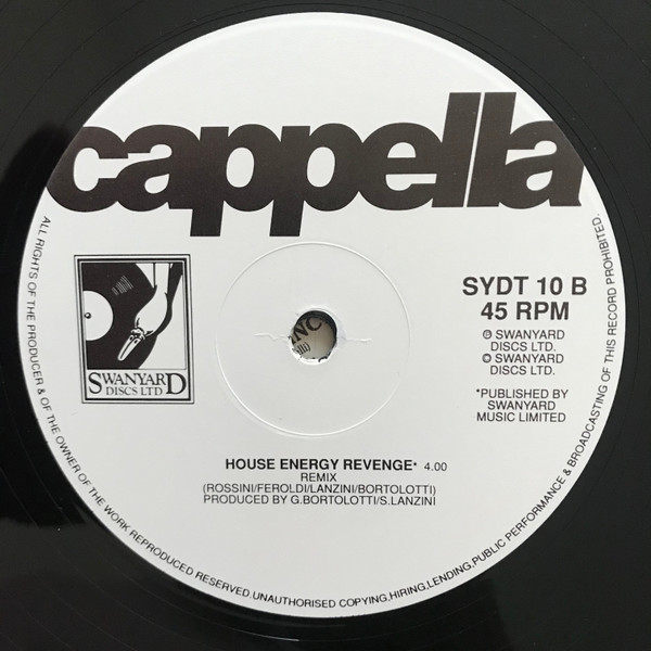Cappella - Be Master In One's Own House | Swanyard Records Ltd (SYDT 10) - 4