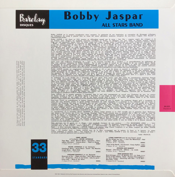 Bobby Jaspar - Modern Jazz Au Club Saint Germain | Sam Records (SR07/1) - 2