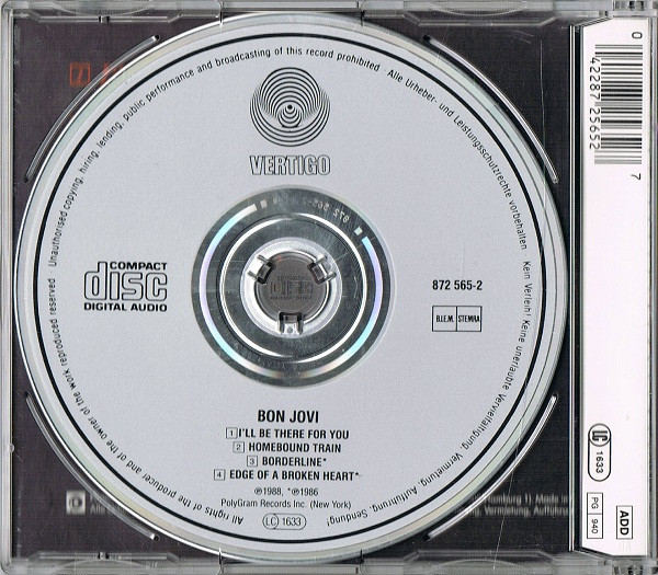 Bon Jovi - I'll Be There For You | Vertigo (872 565-2) - 2