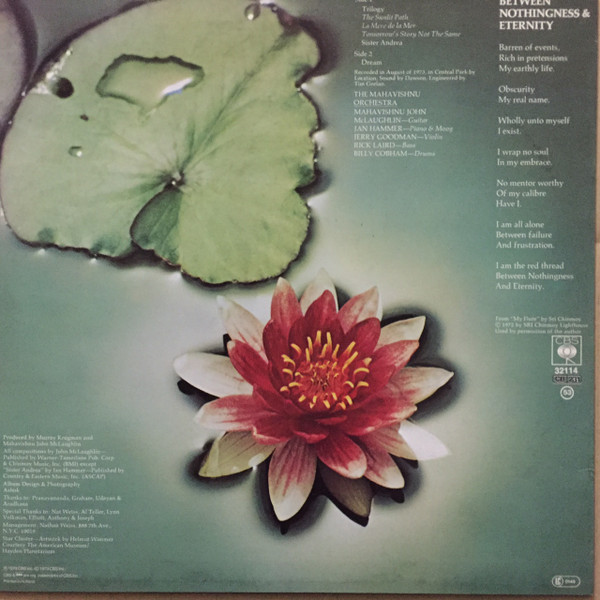 Mahavishnu Orchestra - Between Nothingness & Eternity | CBS (CBS 32114) - 2