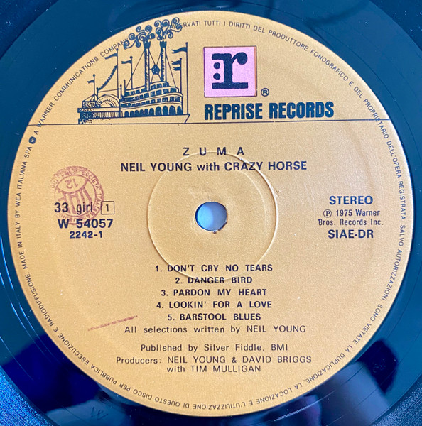 Neil Young With Crazy Horse - Zuma | Reprise Records (W 54057) - 4 Neil Young With Crazy Horse - Zuma | Reprise Records (W 54057) - 4
