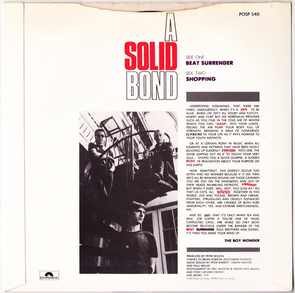 The Jam - Beat Surrender | Polydor (POSP 540) - 2