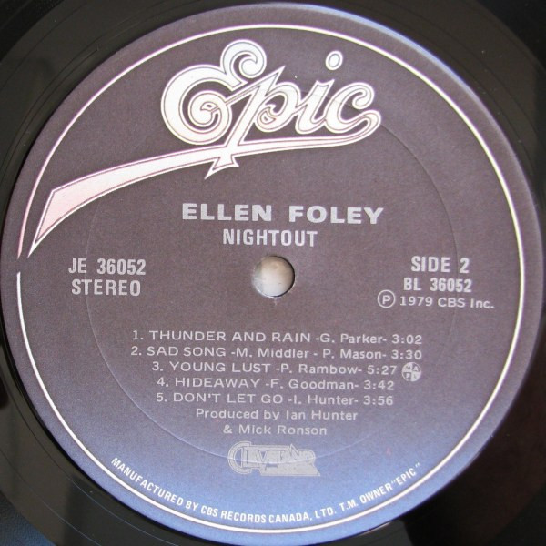 Ellen Foley - Nightout | Epic (JE 36052) - 2
