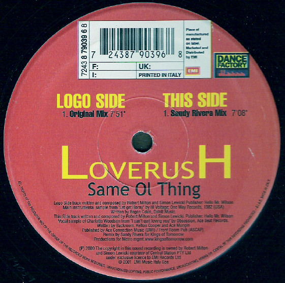 Loverush - Same Ol' Thing | Dance Factory (7243 8 79039 6 8) - main