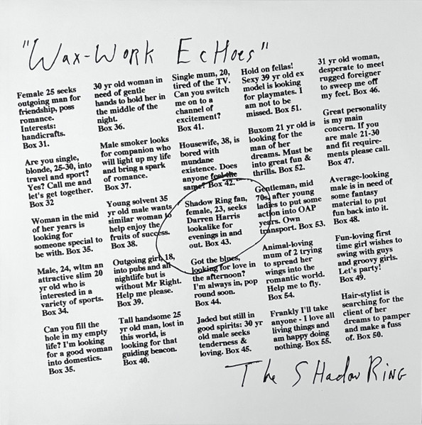 The Shadow Ring - Wax-Work Echoes | Blank Forms Editions (BF-40) - main