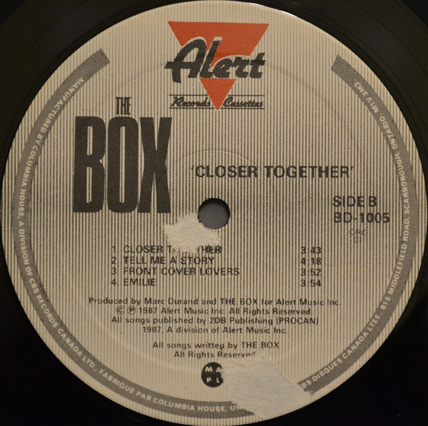 The Box - Closer Together | Alert Records (BD-1005) - 4