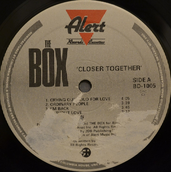 The Box - Closer Together | Alert Records (BD-1005) - 3