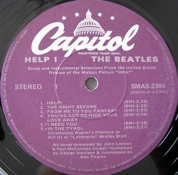The Beatles - Help! (Original Motion Picture Soundtrack) | Capitol Records (SMAS-2386) - 4 The Beatles - Help! (Original Motion Picture Soundtrack) | Capitol Records (SMAS-2386) - 4