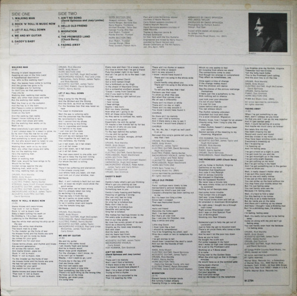 James Taylor - Walking Man | Warner Bros. Records (W 2794) - 2