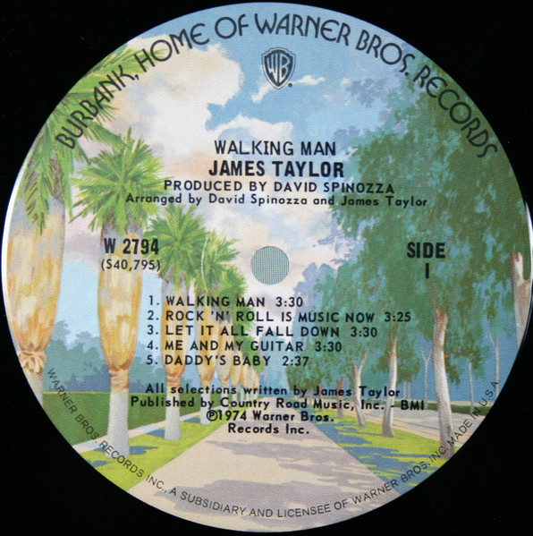 James Taylor - Walking Man | Warner Bros. Records (W 2794) - 3