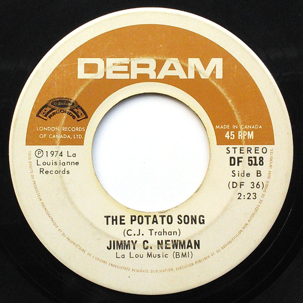 Jimmy C. Newman - Lache Pas La Patate / The Potato Song (7") [Vinyl] | Deram (DF 518) - 2