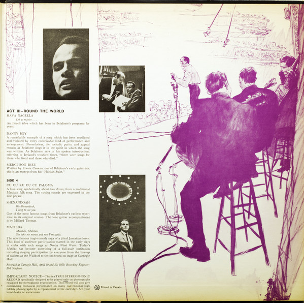 Harry Belafonte - Belafonte At Carnegie Hall - The Complete Concert | RCA Victor (LSO-6006) - 4 Harry Belafonte - Belafonte At Carnegie Hall - The Complete Concert | RCA Victor (LSO-6006) - 4
