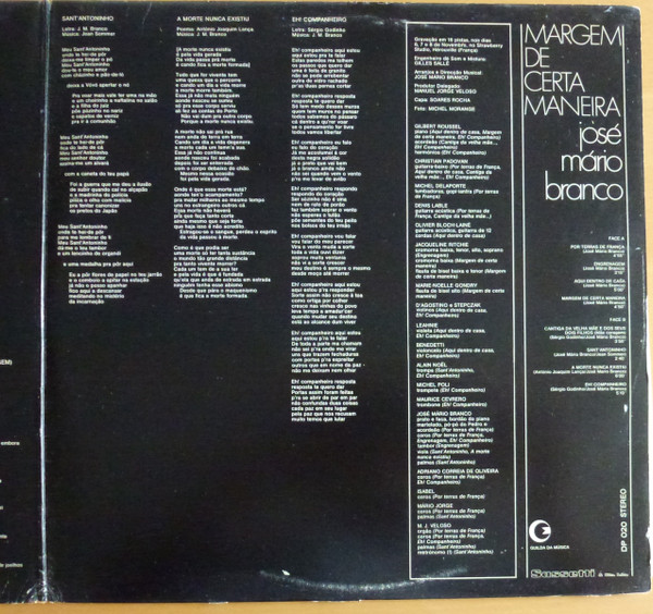 José Mário Branco - Margem De Certa Maneira | Guilda Da Música (DP 020)